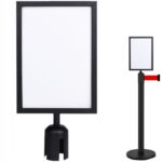 Vertical black A4 post frame