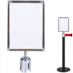 Vertical silver A4 post frame