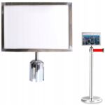 Horizontal silver A4 post frame