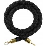 Braided black barrier cord 150 cm